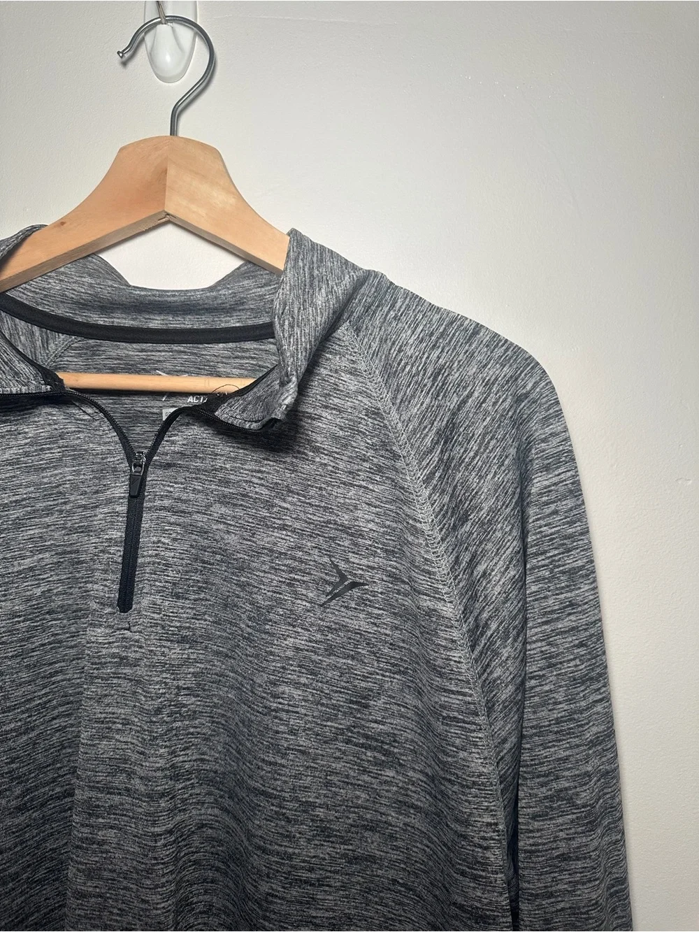 Old Navy Active Go-Dry 1/4 Zip Pullover Gray Space Dye XL